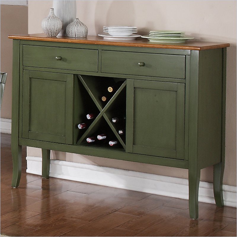 Steve Silver Company Candice Server in Oak and Green