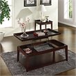 Clemson Lift Top Cocktail Table with Casters in Multi-Step Cherry