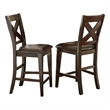 Crosspointe Wood Counter Stool in Dark Espresso Cherry Finish
