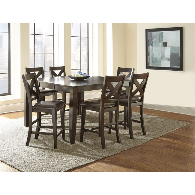 Crosspointe Wood Counter Stool in Dark Espresso Cherry Finish