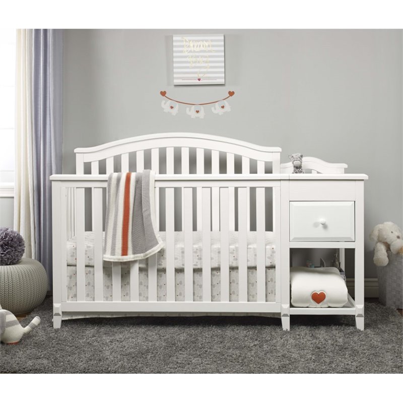 Sorelle Brittany Crib and Changer in White