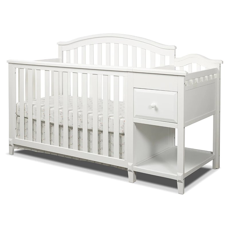 Sorelle Brittany Crib and Changer in White