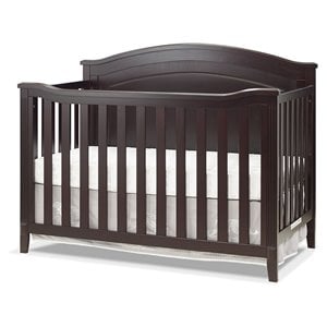 Sorelle Berkley Round Top Panel Crib in Espresso