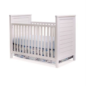 Sorelle Farmhouse Wooden Classic Convertible Crib in Weathered White
