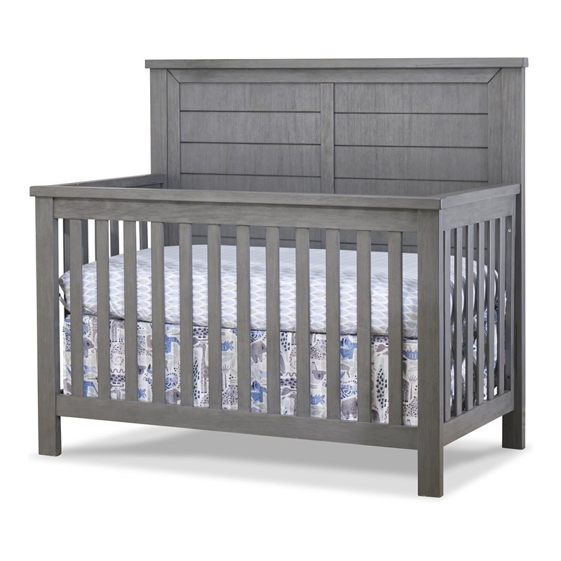 Sorelle Furniture Westley Wood Crib for Nursery in Grigio Gray