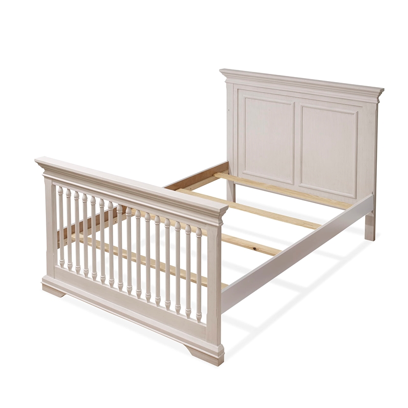 Sorelle Furniture Wood Full Size Crib Conversion Rail in Brushed Ivory