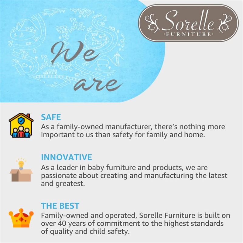 Sorelle Furniture Wood Full Size Crib Conversion Rail in Brushed Ivory
