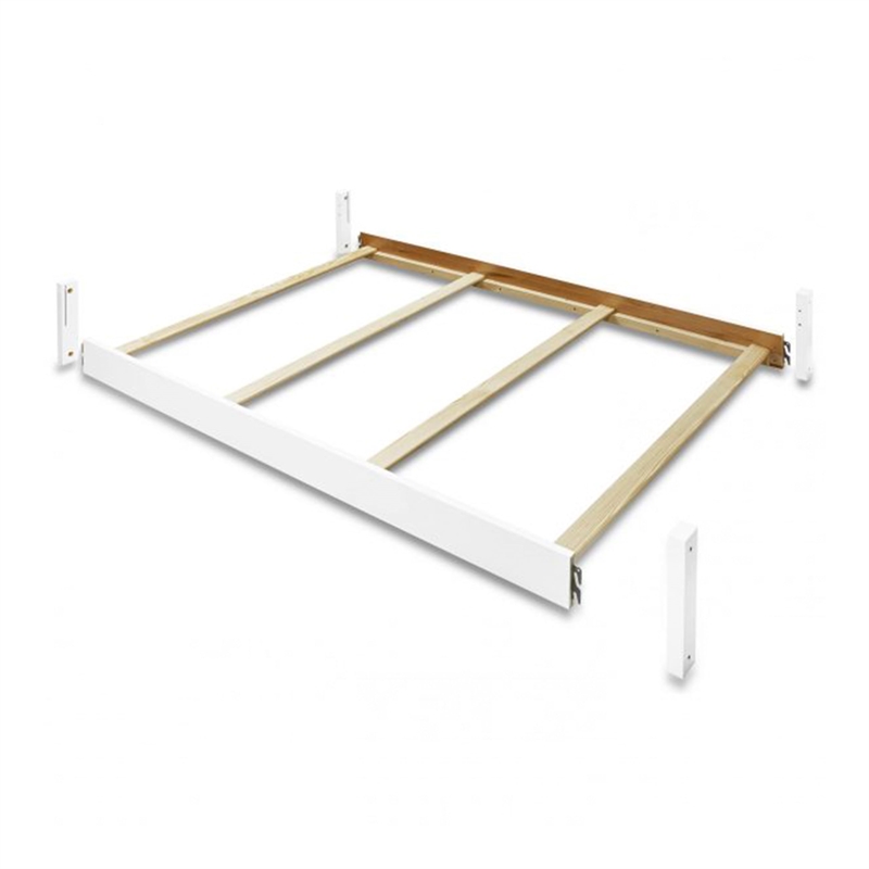 Sorelle Furniture Traditional Pine Wood Full Size Rails in White
