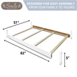 Sorelle Furniture Traditional Pine Wood Full Size Rails in White