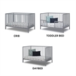 Sorelle Furniture Happy 3-in-1 Convertible Crib in Gray