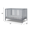 Sorelle Furniture Happy 3-in-1 Convertible Crib in Gray