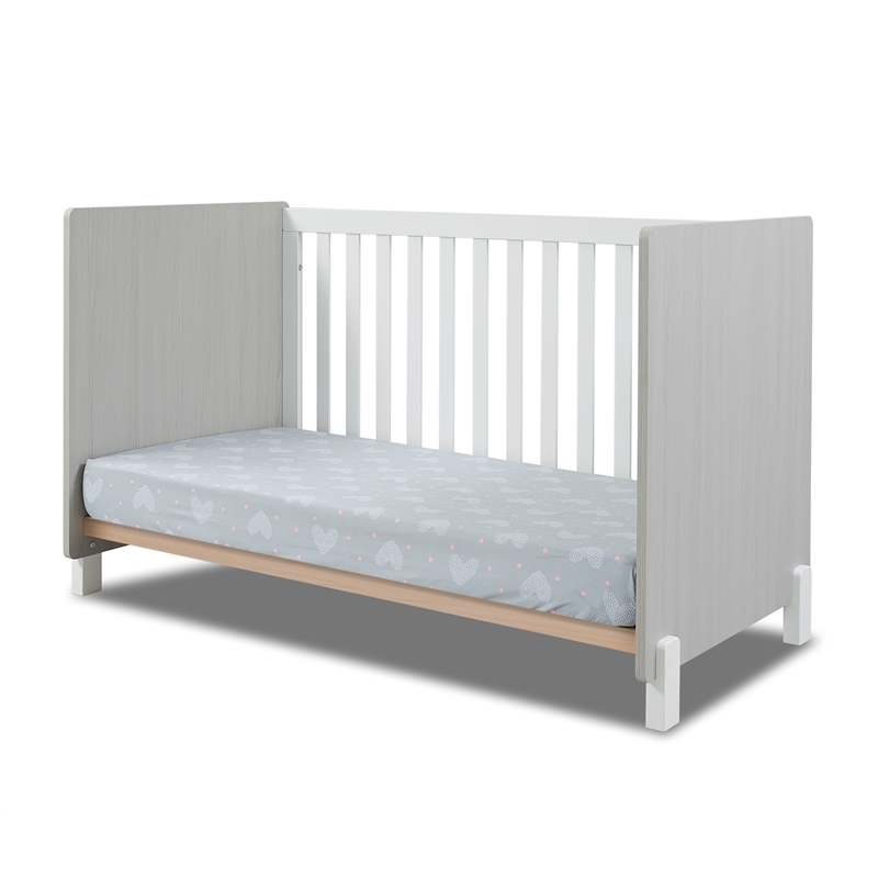 Sorelle Furniture Pannello 3-in-1 Crib in Grigio and White