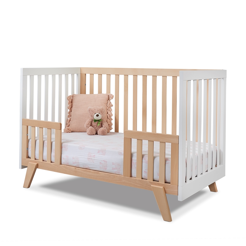 Sorelle Furniture Luce 2-in-1 Convertible Crib in Natural and White