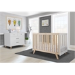 Sorelle Furniture Luce 2-in-1 Convertible Crib in Natural and White