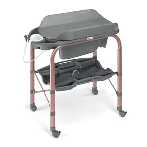 Sorelle Bagnetto Cambio Stainless Steel Baby Bath with 2 Brakes in Multi-Color
