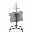 Sorelle Cullami Adjustment Height Modern Stainless Steel Bassinet in Gray