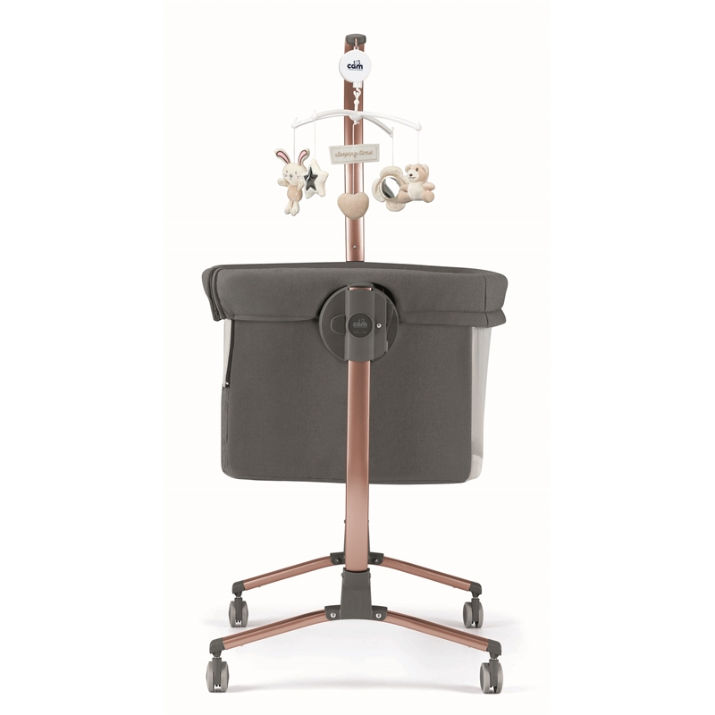 Sorelle Cullami Adjustment Height Modern Stainless Steel Bassinet in Multi-Color