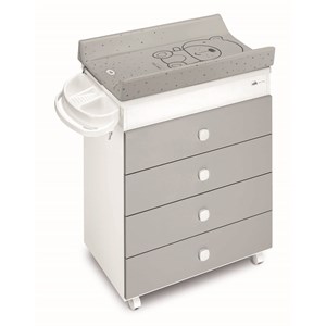 Sorelle Furniture Cassettiera Asia 4-Drawer Modern Wood Baby Bath in Multi-Color