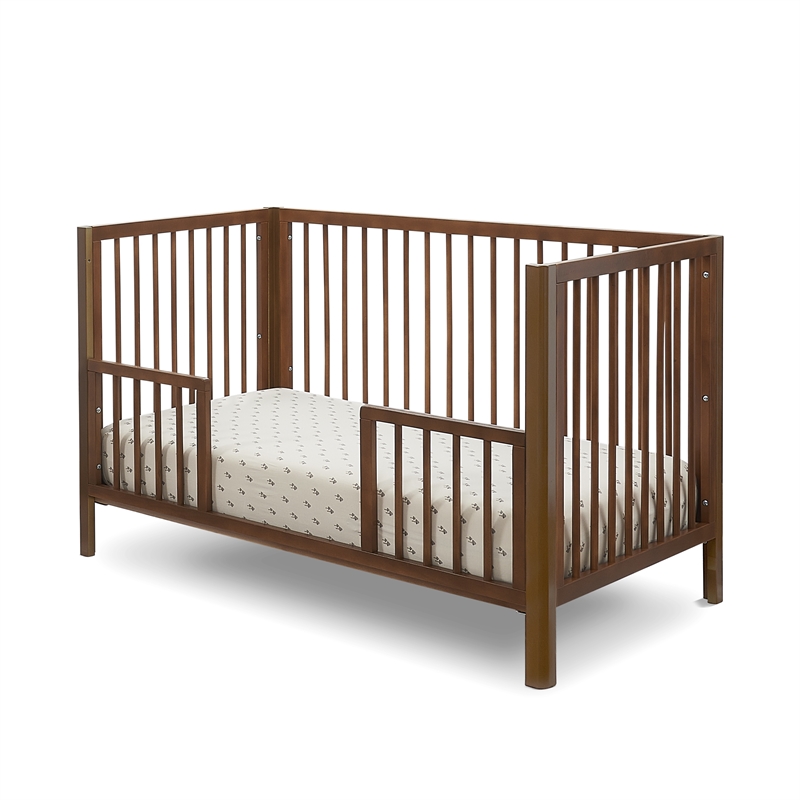 Sorelle Happy Lux 3-in-1 Convertible Crib in Walnut