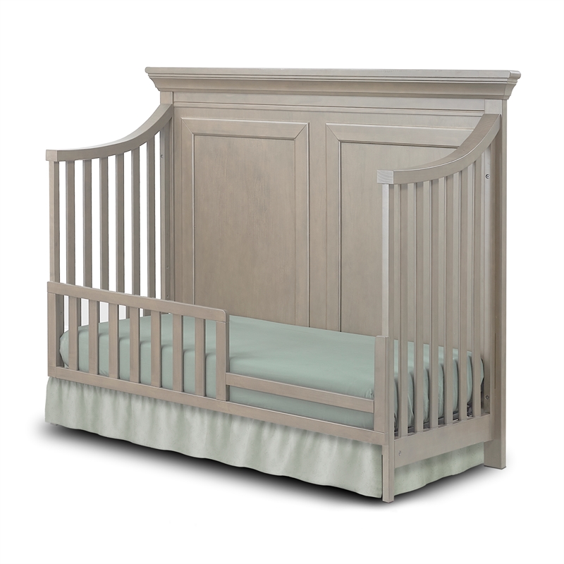 Sorelle Furniture Providence Flat Top 4-in-1 Convertible Crib in Heritage Fog