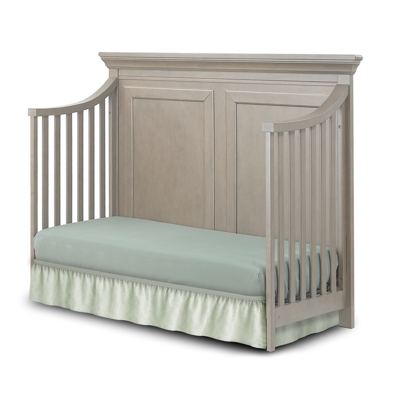 Sorelle Furniture Providence Flat Top 4-in-1 Convertible Crib in Heritage Fog