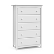 Stork Craft Kenton 5 Drawer Universal Dresser in White
