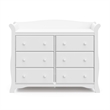 Stork Craft Avalon 5 Drawer Universal Dresser in White