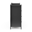 Stork Craft Avalon 5 Drawer Universal Dresser in Gray
