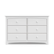 Stork Craft Kenton 6 Drawer Universal Double Dresser in White