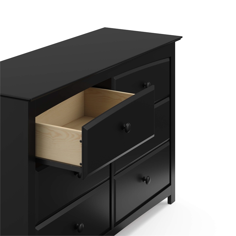Stork Craft Kenton 6 Drawer Universal Double Dresser in Espresso