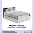 Stork Craft Hillcrest 3-in-1 Convertible Crib in Gray