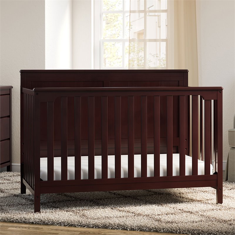 Storkcraft Alpine 4 in 1 Convertible Crib in Espresso