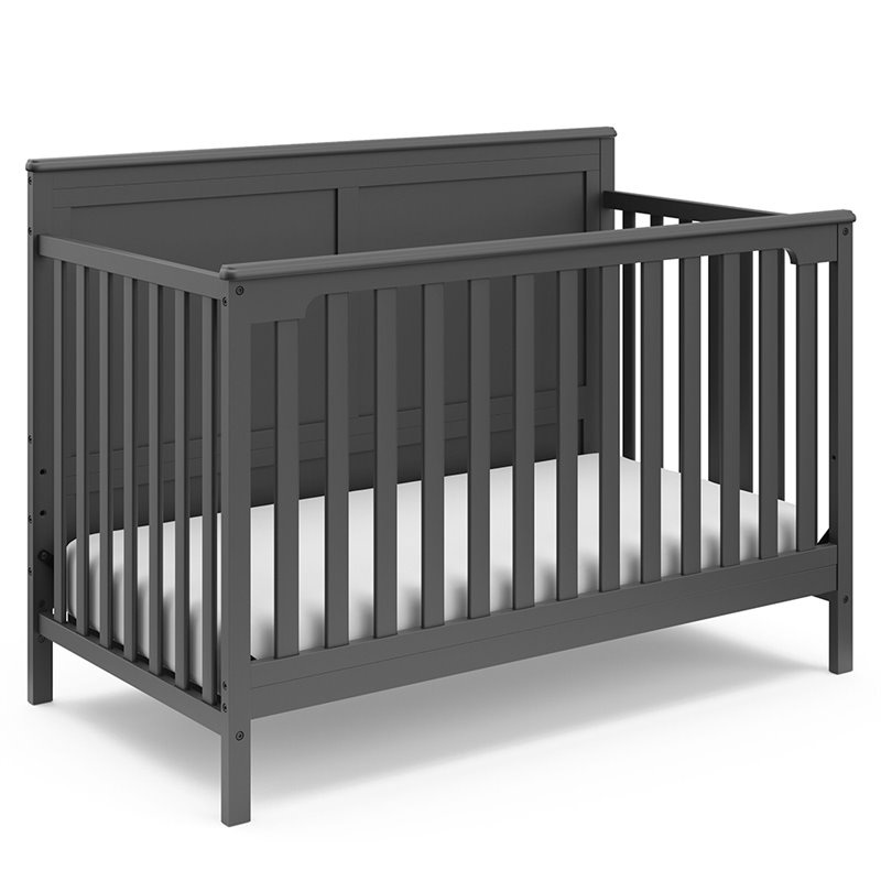 Storkcraft Alpine 4 in 1 Convertible Crib in Gray