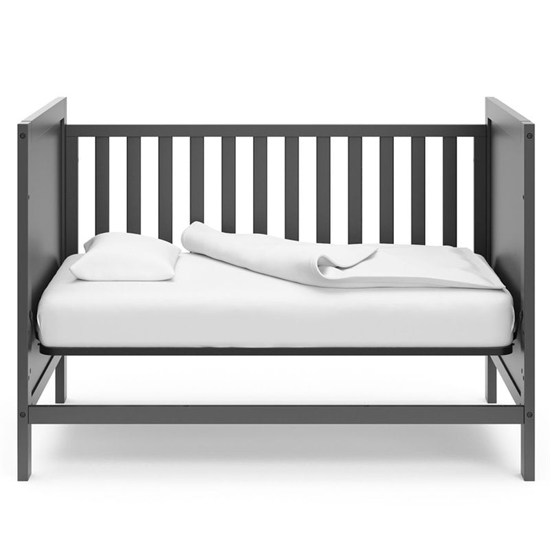 Storkcraft Nestling 3 in 1 Convertible Crib in Gray