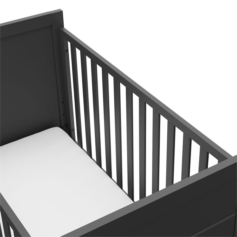 Storkcraft Nestling 3 in 1 Convertible Crib in Gray
