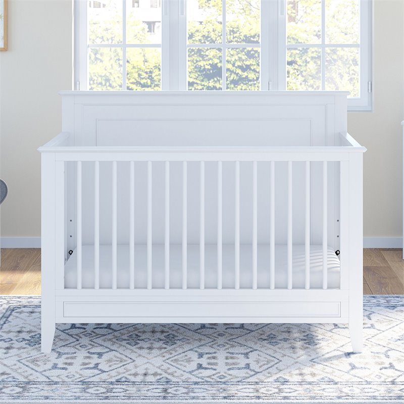 Storkcraft Solstice 4 in 1 Convertible Crib in White