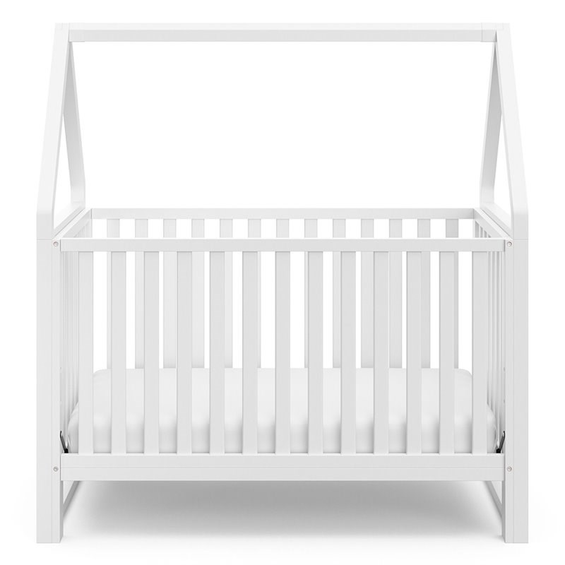 Storkcraft Orchard 5 in 1 Canopy Convertible Crib in White