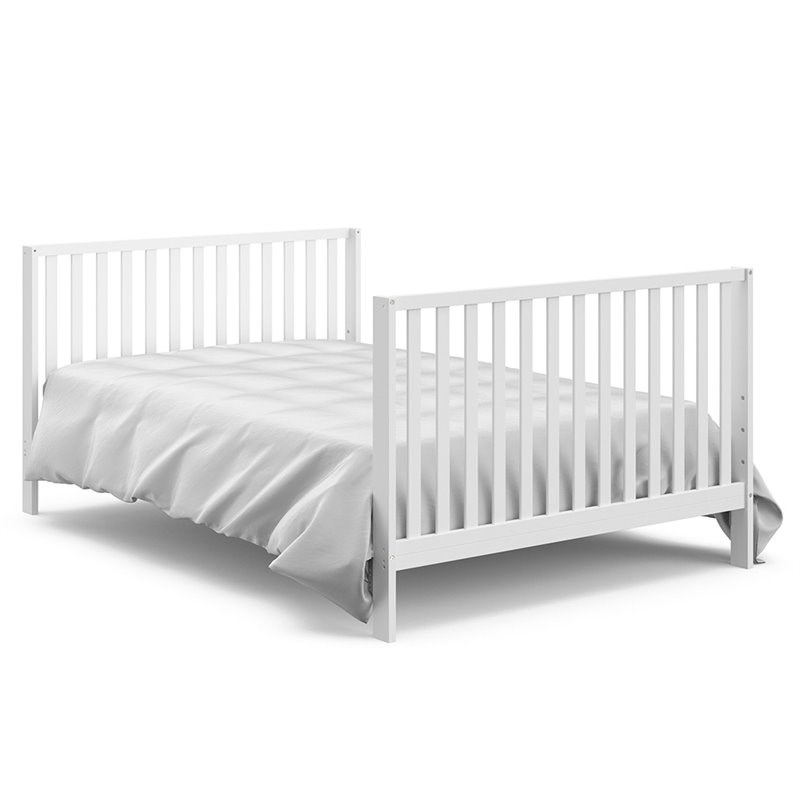 Storkcraft Orchard 5 in 1 Canopy Convertible Crib in White