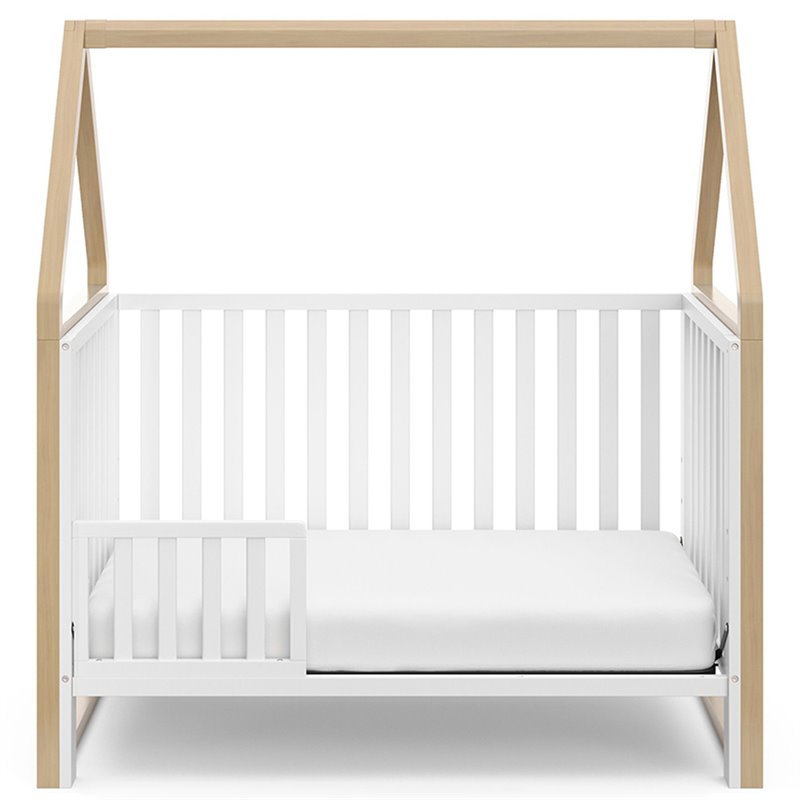 Storkcraft Orchard 5 in 1 Canopy Convertible Crib in Driftwood