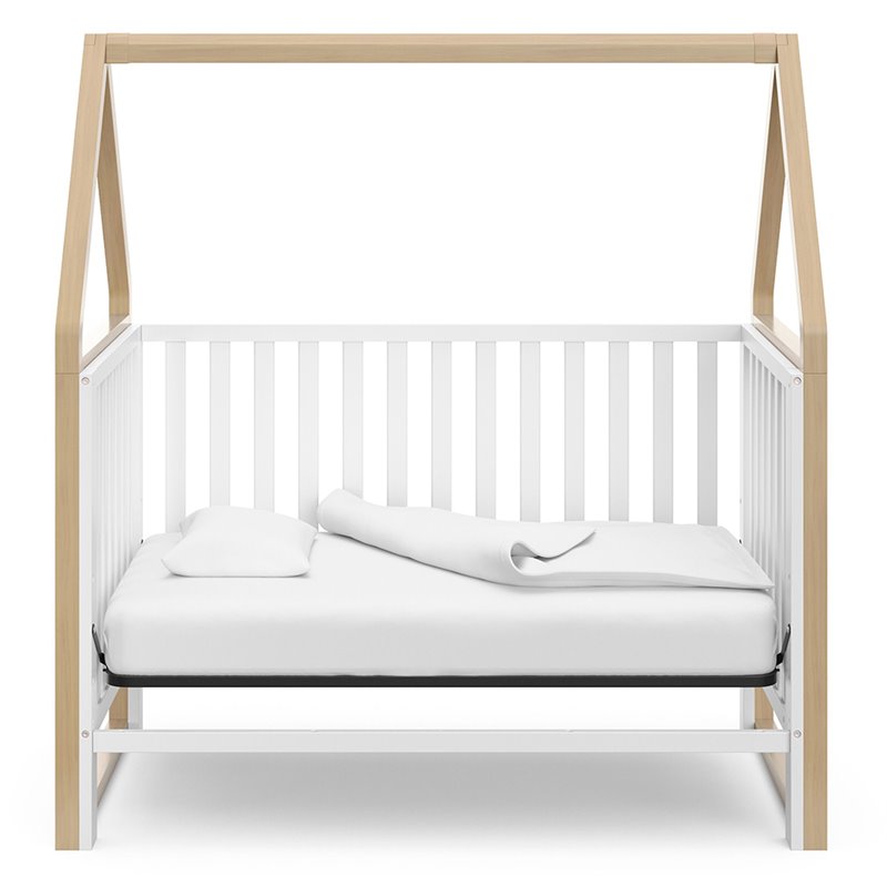 Storkcraft Orchard 5 in 1 Canopy Convertible Crib in Driftwood