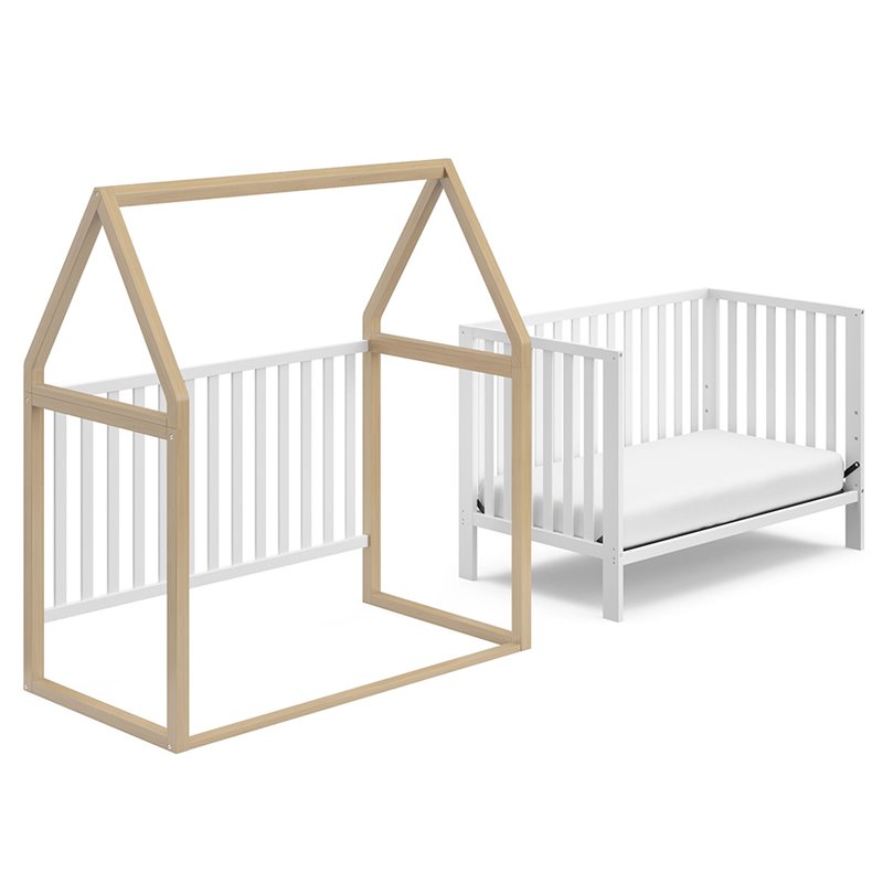 Storkcraft Orchard 5 in 1 Canopy Convertible Crib in Driftwood