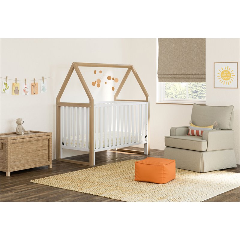 Storkcraft Orchard 5 in 1 Canopy Convertible Crib in Driftwood