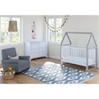 Storkcraft Orchard 5 in 1 Canopy Convertible Crib in Pebble Gray