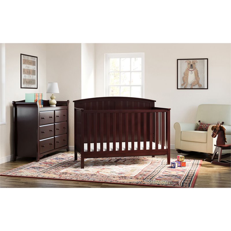 Storkcraft Steveston 4 in 1 Convertible Crib in Espresso