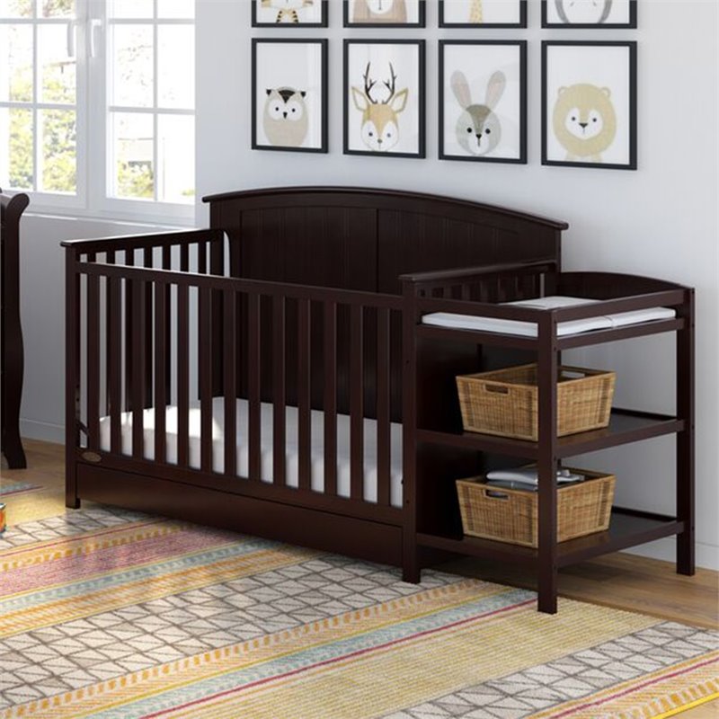 Storkcraft Steveston 3 Piece Convertible Crib Set in Espresso