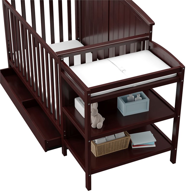 Storkcraft Steveston 3 Piece Convertible Crib Set in Espresso