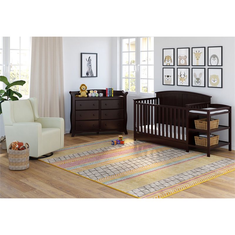 Storkcraft Steveston 3 Piece Convertible Crib Set in Espresso