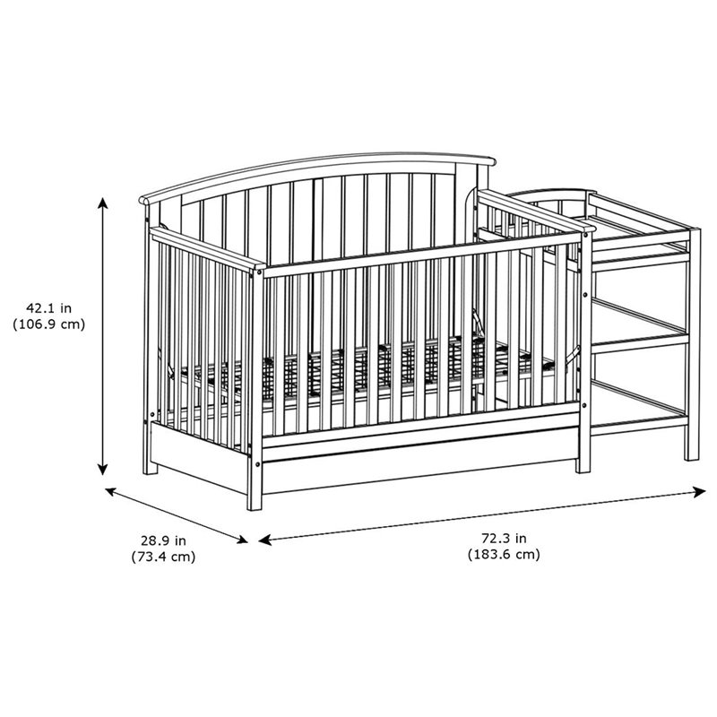 Storkcraft Steveston 3 Piece Convertible Crib Set in Gray