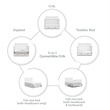 Storkcraft Homestead 4 in 1 Convertible Crib with Drawer in White