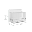 Storkcraft Homestead 4 in 1 Convertible Crib with Drawer in White